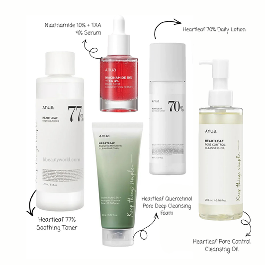 Anua Pore Control & Brightening 5-Step Set