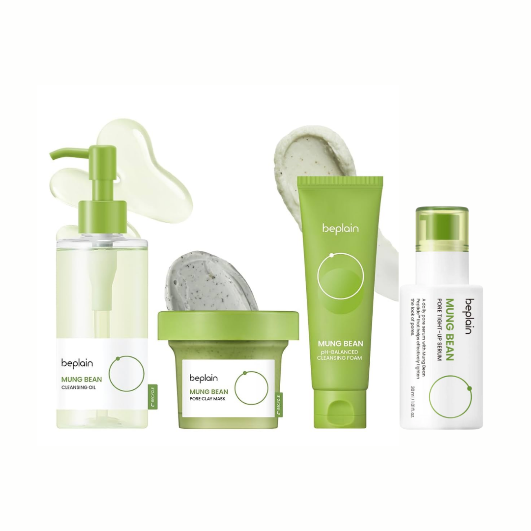 beplain Mung Bean 4-Step Skincare Set