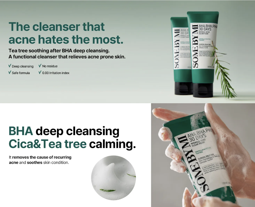 SOME BY MI AHA.BHA.PHA 30 Days Miracle Acne Clear Foam 100ml