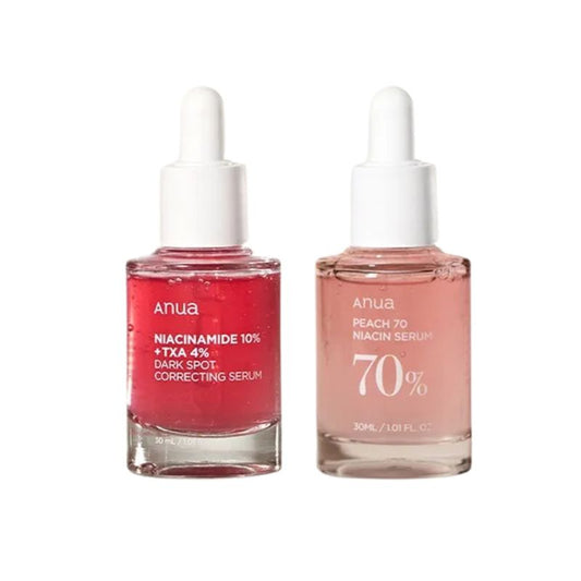 ANUA Whitening Booster Set – Niacinamide 10% + TXA + Peach 70 Niacin Serum