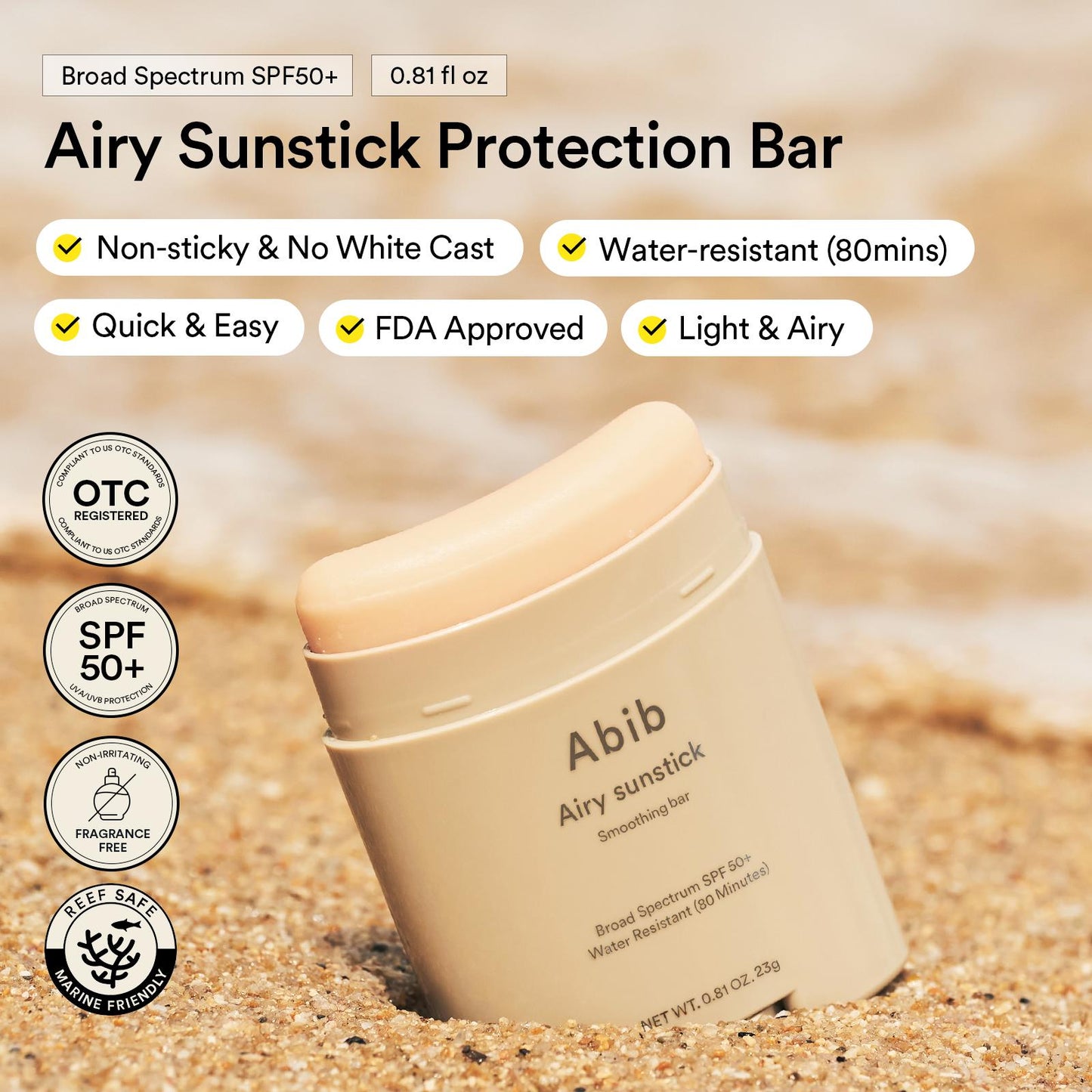 Abib Airy Sunstick Smoothing Bar SPF50+