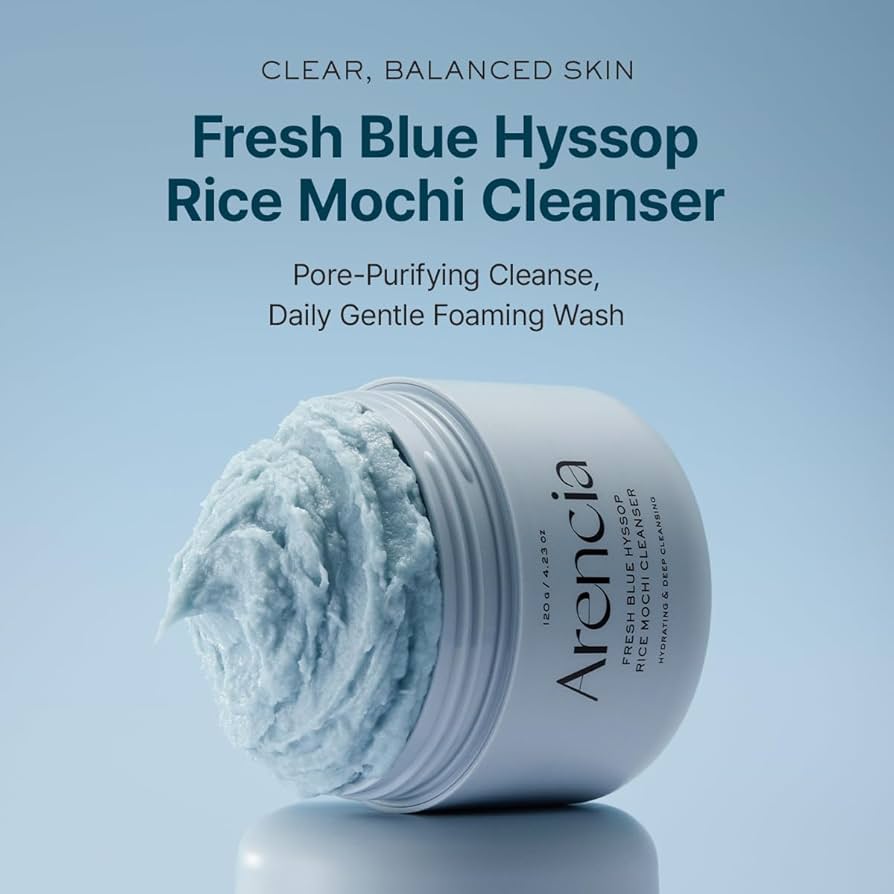 Arencia Blue Hyssop Rice Mochi Cleanser 120g