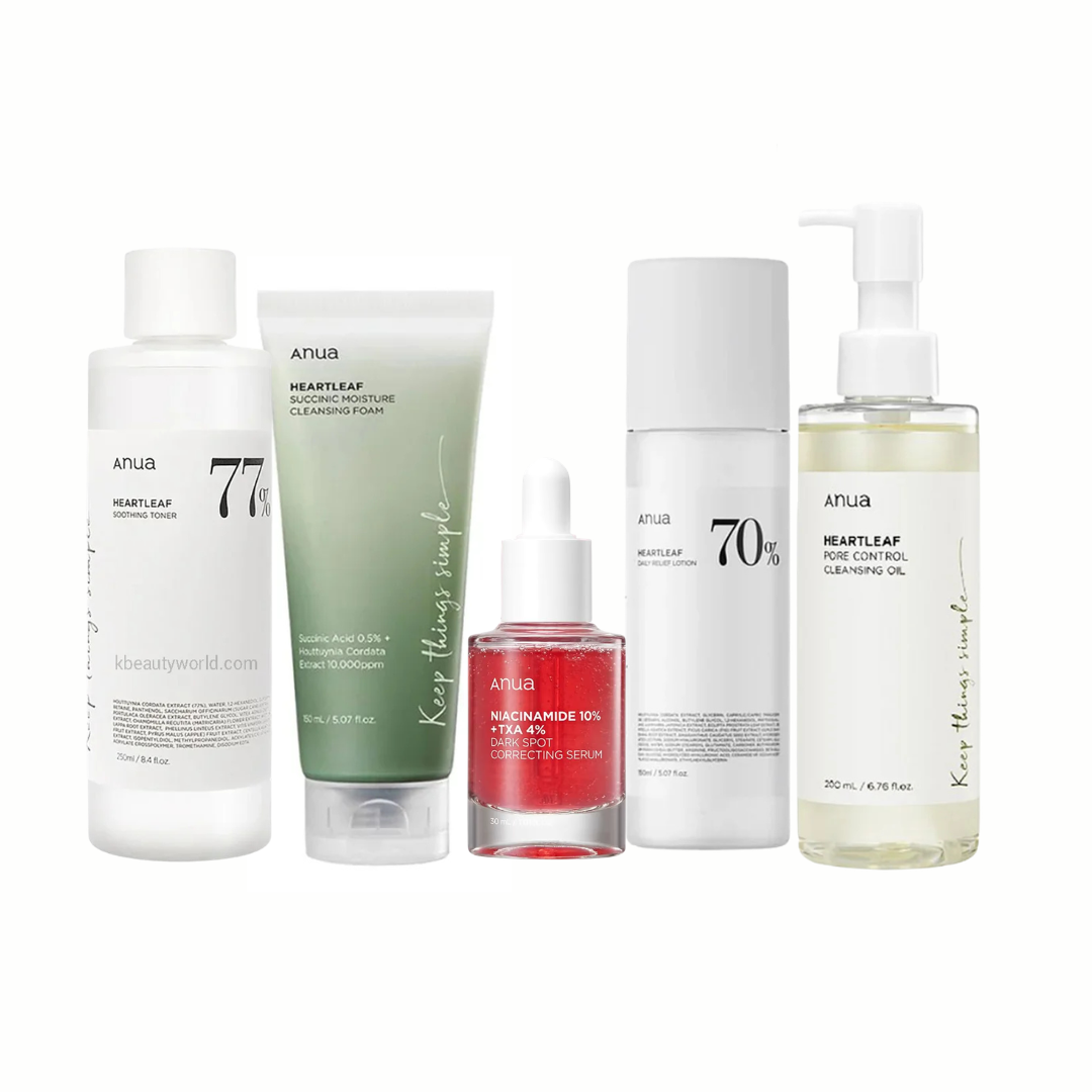 Anua Pore Control & Brightening 5-Step Set