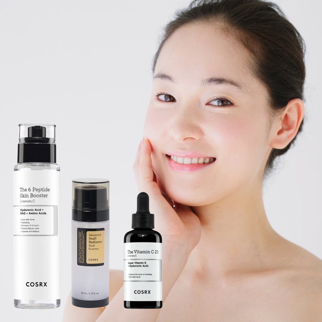 COSRX Triple Radiance & Firming Serum Set (Vitamin C + Peptide + Snail Essence)