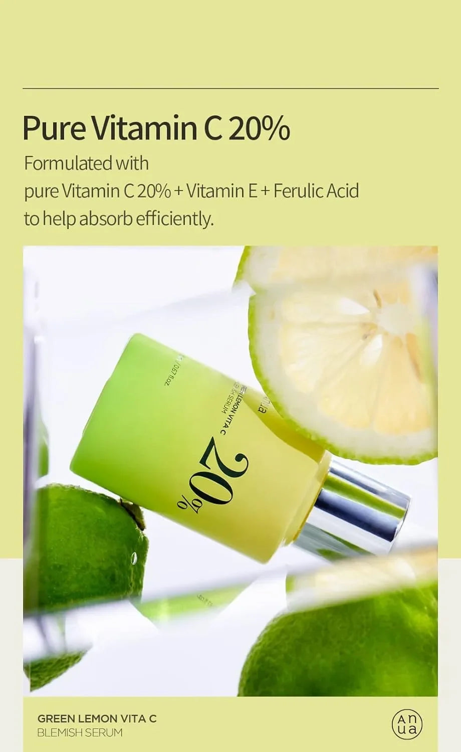 Anua Green Lemon Vita-C Blemish Serum 20ml