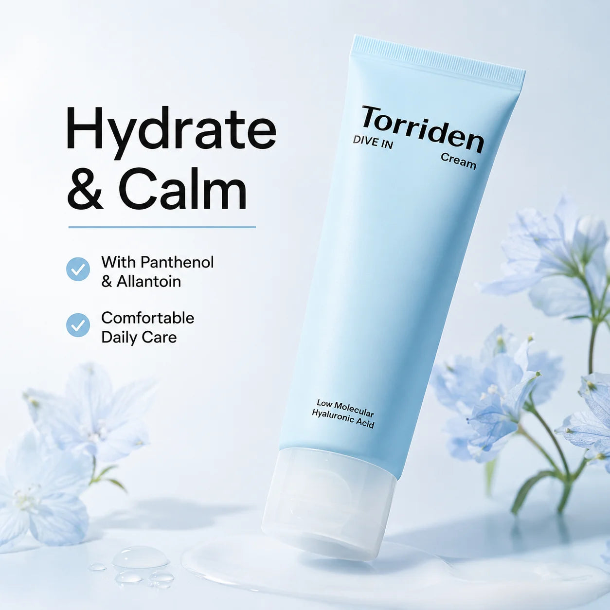 Torriden Dive-In Cream Low Molecular Hyaluronic Acid with Sh-EGF 80mL