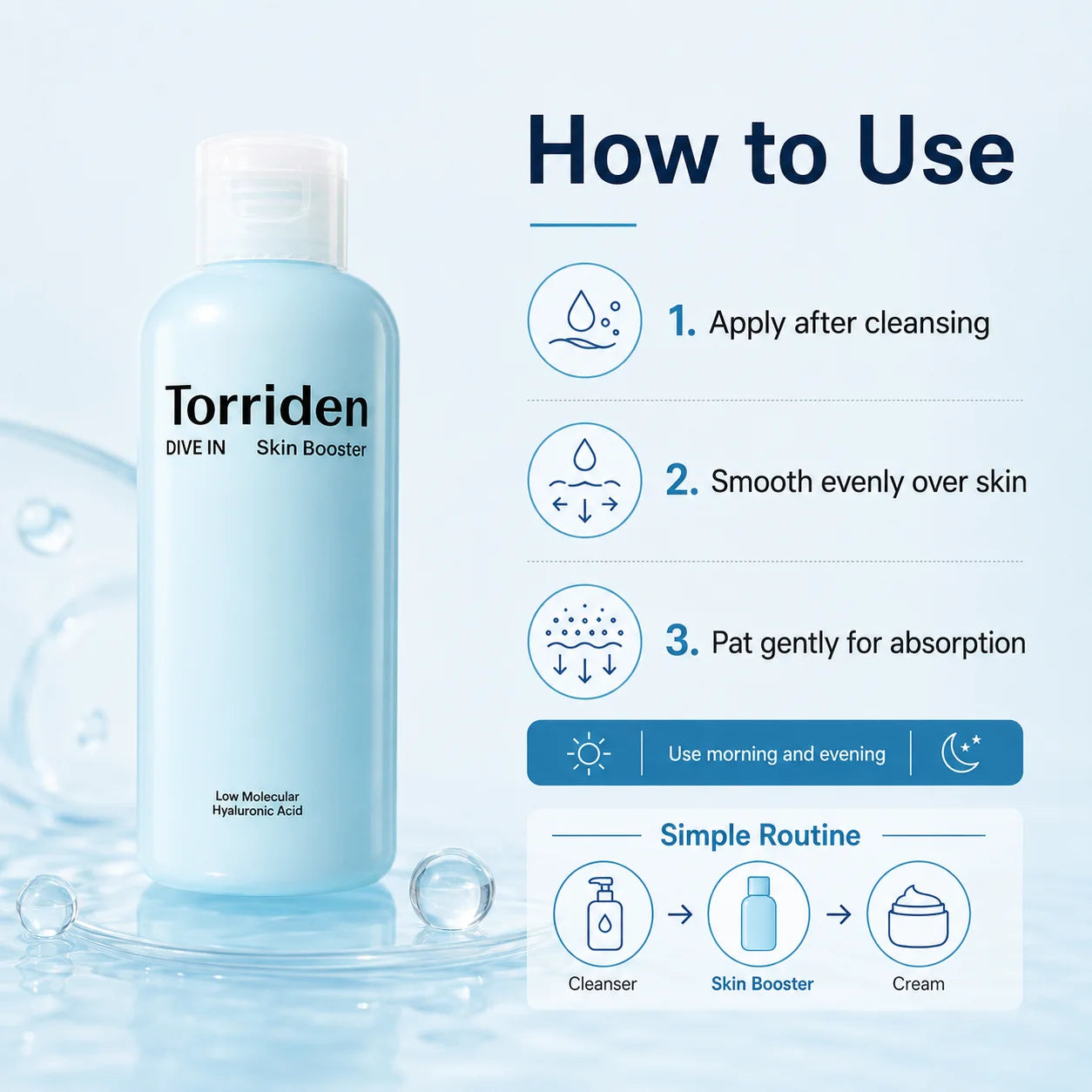 Torriden DIVE-IN Low Molecular Hyaluronic Acid Skin Booster 200ml