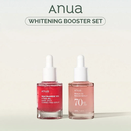 ANUA Whitening Booster Set – Niacinamide 10% + TXA + Peach 70 Niacin Serum