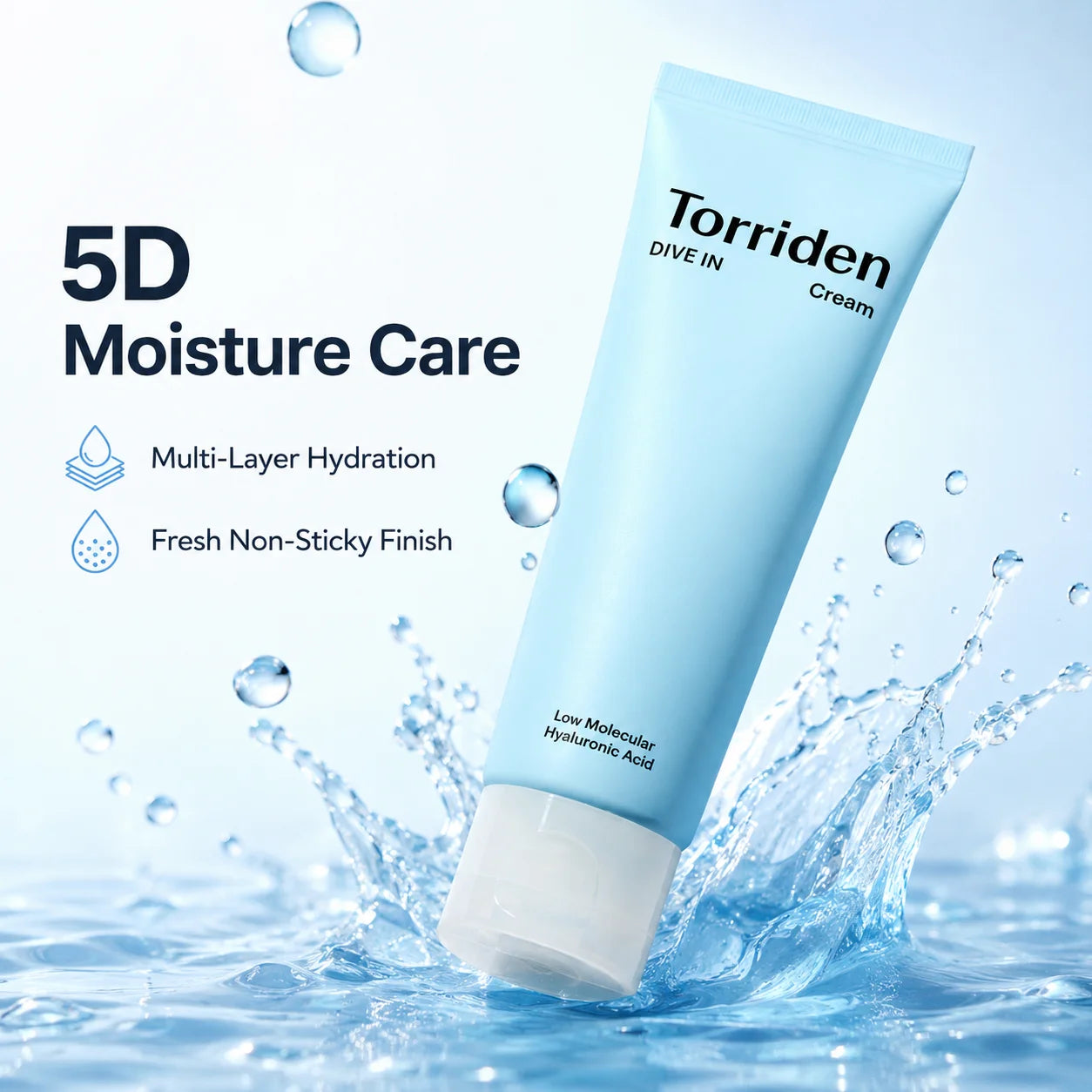Torriden Dive-In Cream Low Molecular Hyaluronic Acid with Sh-EGF 80mL