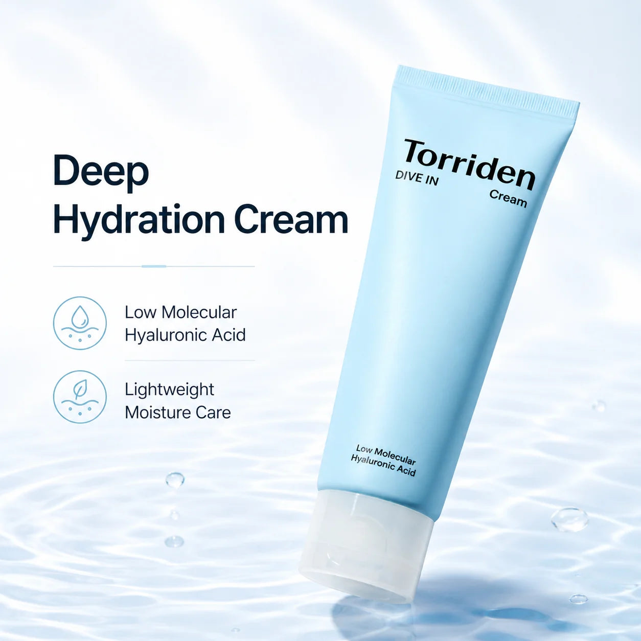 Torriden Dive-In Cream Low Molecular Hyaluronic Acid with Sh-EGF 80mL