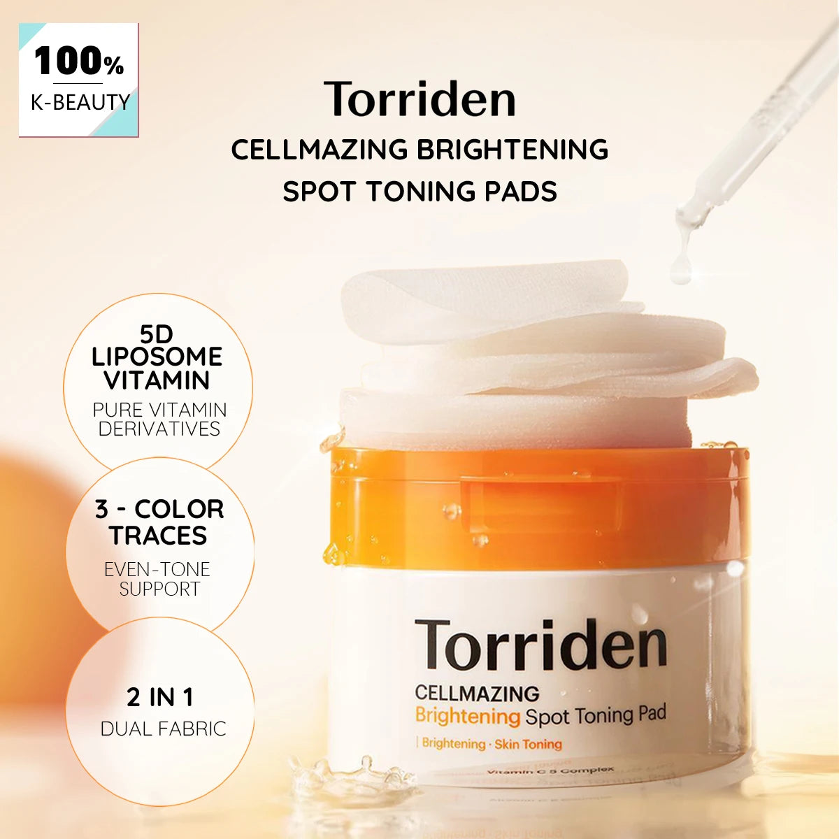 Torriden CELLMAZING Vita C Brightening Toning Pad (70 Pads)