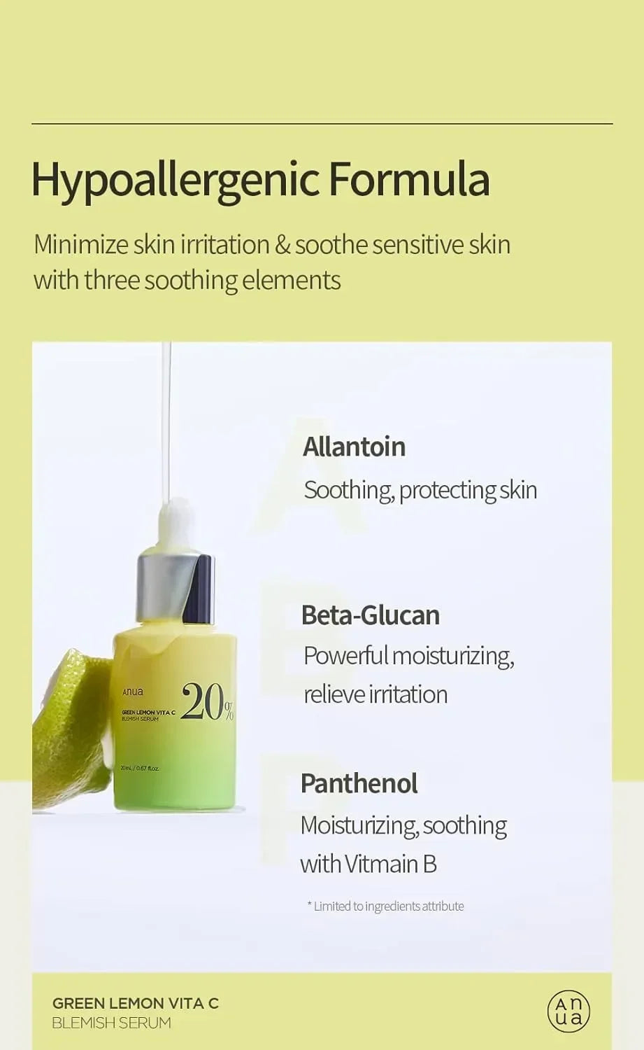 Anua Green Lemon Vita-C Blemish Serum 20ml