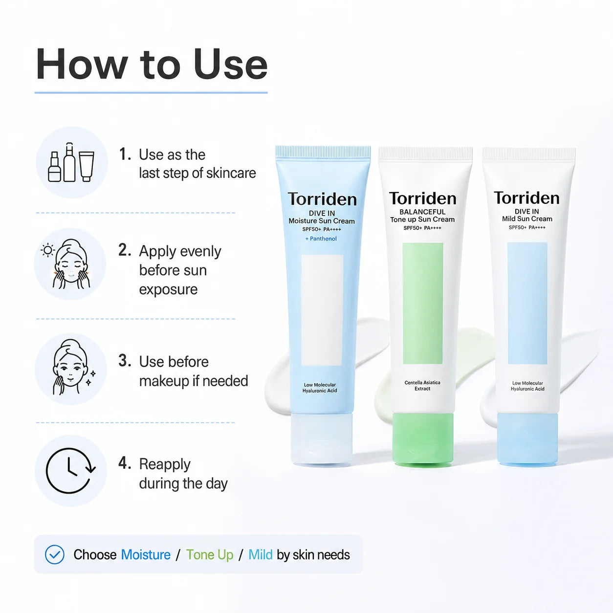 Torriden Dive In Moisture Sun Cream 60ml (3 Types)