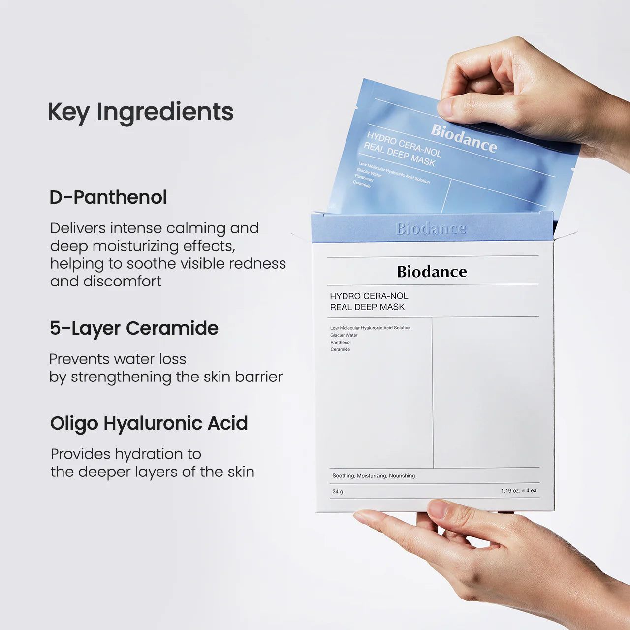 BIODANCE Bio-Collagen & Hydro Cera-Nol Real Deep Mask Sheet 4P