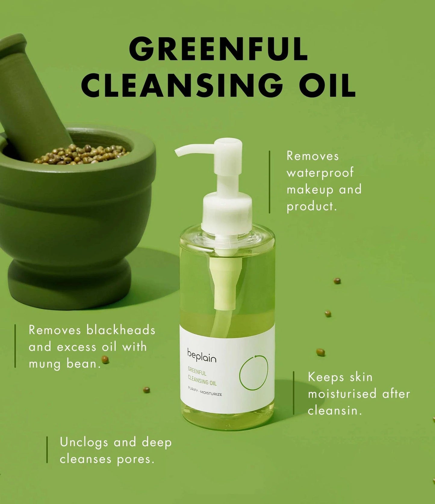 beplain Mung Bean 4-Step Skincare Set