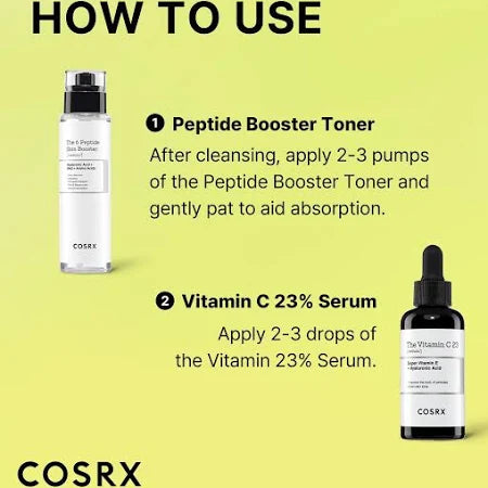 COSRX Triple Radiance & Firming Serum Set (Vitamin C + Peptide + Snail Essence)